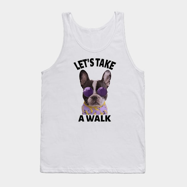 Cool Dog With Sunglasses Tank Top by MONMON-75